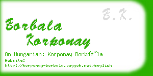 borbala korponay business card